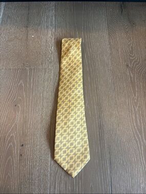 Loewe Yellow Geometric Silk Tie